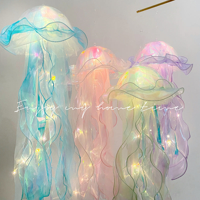 The Girl's Room Is Decorated With Jellyfish Lamps