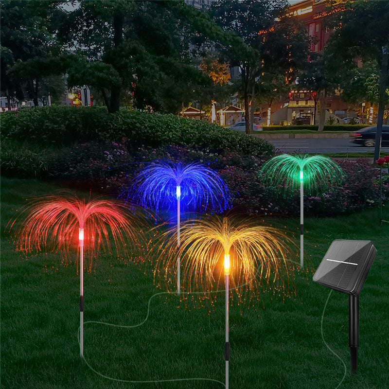 Solar Fiber LED Jellyfish Ground Light