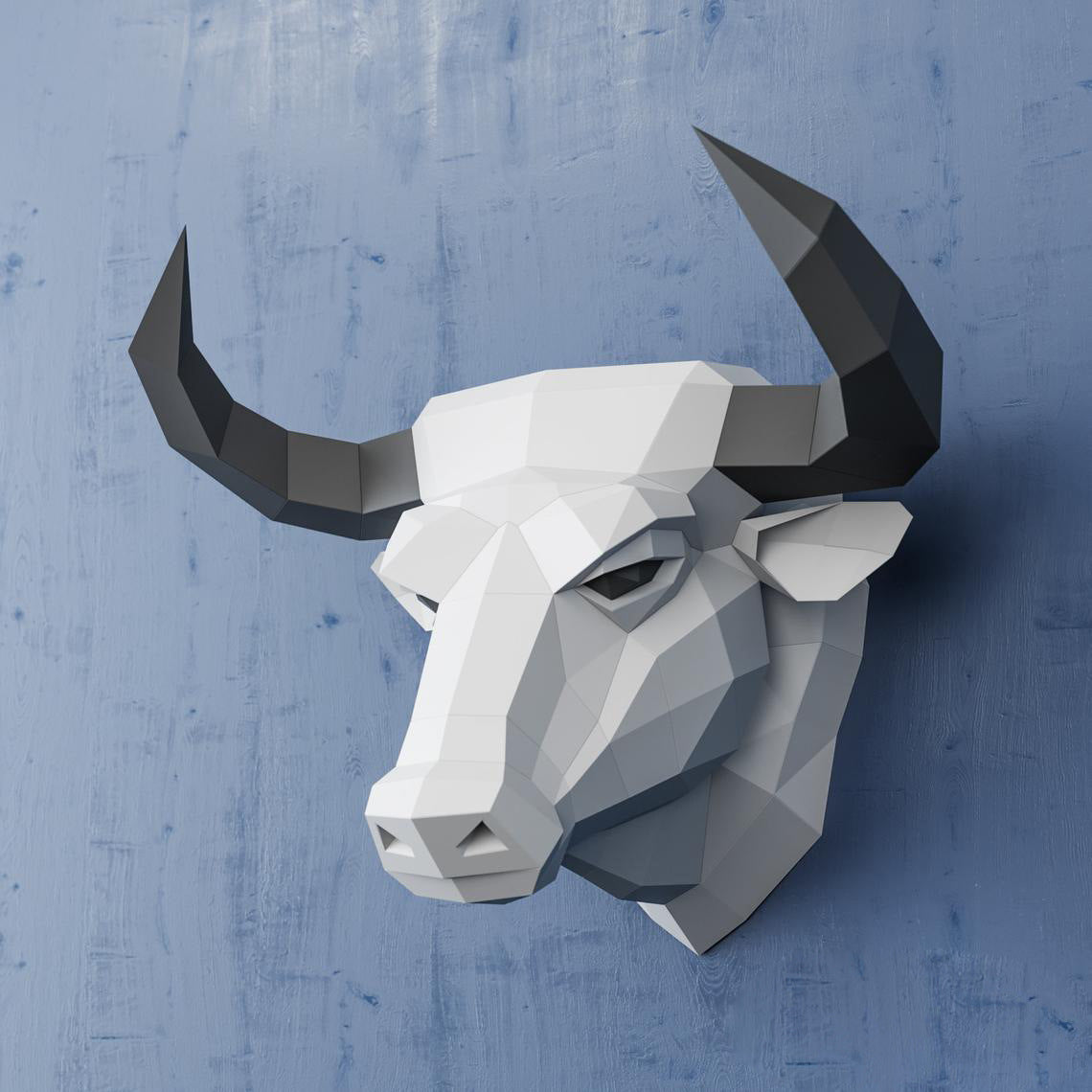 3D Bull Head Wall Hanging Paper Model Toys