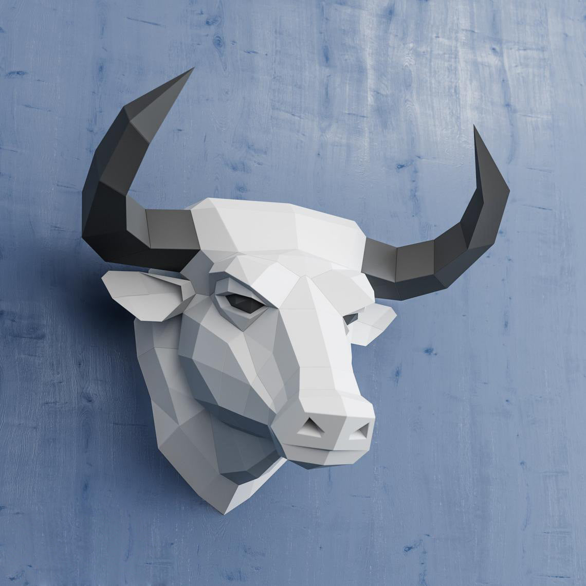 3D Bull Head Wall Hanging Paper Model Toys